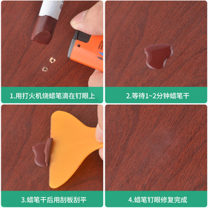 Cera y Pulidores para Reparación de Muebles, Crayón para Retoques de Pisos, Reparación de Arañazos y Agujeros, Restauración de Color para Puertas de Madera - Product Image 5