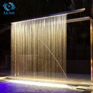 Cortina de agua personalizada para interiores y exteriores, cortina de acero inoxidable, venta al por mayor, hecho en China