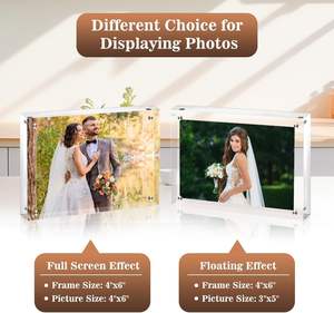 Marco de Fotos Magnético Acrílico de Doble Cara de 4x6 y 5x7 Pulgadas, con Soporte para Escritorio - Product Image 6
