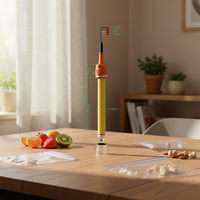 Capteur de pH industriel en ligne, précision élevée 0,02 pH, électrode à pointe plate avec boîtier PPS et étanchéité IP68 pour le traitement des eaux usées
