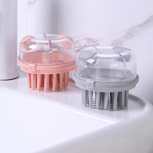 Cepillo de Masaje de Silicona para Cuerpo y Cuero Cabelludo, Peine Ovalado de Plástico para Lavar el Cabello con Champú Líquido para Exfoliación Corporal - Product Image 5