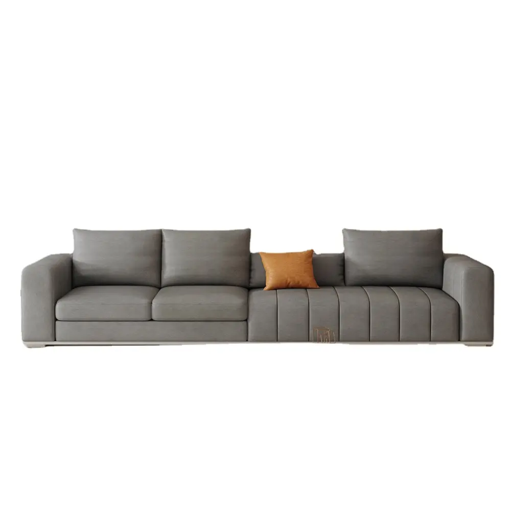 Mobília ajustada 1 do sofá europeu luxuoso moderno-sofás reais do couro do plutônio do estilo do sofá de 3 Seat para o hotel home