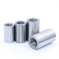 Acoplador de Rosca Recta para Varilla Corrugada HRB400 Estándar Nacional, Galvanizado, Proceso de Laminación de Roscas, Resistencia a la Tracción Estable y Fuerte