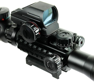 Luger Phạm vi kết hợp 4-12x50eg kép chiếu sáng phạm vi + Sight 4 Holographic mặt kẻ ô màu đỏ/Màu xanh lá cây Dot phù hợp với 20mm gắn kết - Product Image 5