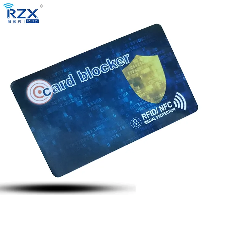 Amazon Hot selling CR80 Size Credit Card Protector RFID NFC Blocking Card Blocker