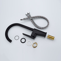 Robinet de cuisine en cuivre avec cartouche céramique pour eau chaude/froide, idéal pour éviers de cuisine, balcons et lavoirs