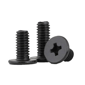 Wanqian Fasteners Stainless Steel Black <b>Flat</b> Head <b>Screws</b> M3 M4 M5 M6 Phillips Head Metric Grade A - Product Image 1