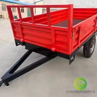 Mini semi-remorque agricole utilitaire avec panneau latéral et barre de traction