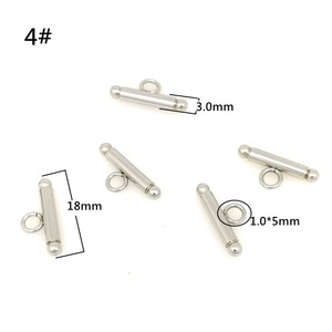 Anno Jewelry Stainless Steel <b>T</b>-<b>Bar</b> Clasps For Bracelet Necklace DIY Jewelry Findings 3mm 4mm 5mm 6mm 8mm 10mm - Product Image 5