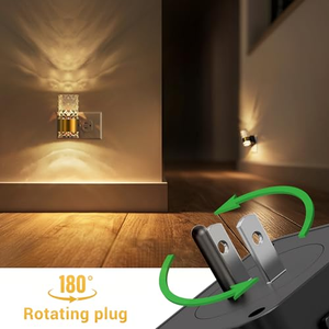 ไฟกลางคืนคริสตัลเปลี่ยนสีได้ 10 สี RGB แบบหมุนได้ พร้อมเซ็นเซอร์ตรวจจับแสงตั้งแต่พลบค่ำถึงรุ่งเช้า สำหรับเสียบปลั๊กติดผนังในห้องนอนหรือบันได - Product Image 2