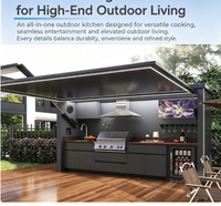 Table de cuisine portable tout-en-un pour le camping en plein air, avec tiroir de rangement, station de cuisson pour le camping en voiture, les pique-niques et les sorties en plein air