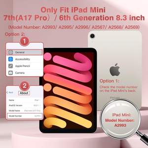 कीबोर्ड पेंसिल धारक के साथ बहु रंग आईपैड मिनी 6/7 <span class=keywords><strong>8</strong></span>.3 इंच सामान्य टैबलेट केस - Product Image 2