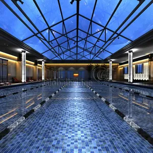 Tamanho grande de cerâmica vitrificada telha piscina de natação piscina mosaico parede de mosaico de cerâmica