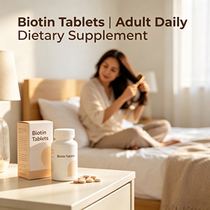 Tabletas <span class=keywords><strong>de</strong></span> Biotina, Suplemento Dietético Natural |   Apoya la Salud del Cabello, la Piel y las Uñas, Sin Conservantes, Uso Diario para Adultos - Product Image 5
