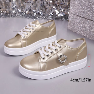 Zapatos Casuales de Plataforma con Cordones y Pedrería, Suela Gruesa, Talla Grande, para Mujer, Otoño, Venta al Por Mayor 43 - Product Image 6