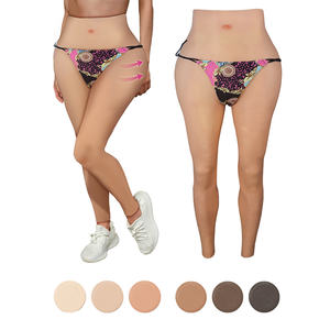 กางเกงซิลิโคนยาวสำหรับผู้ชายแต่งหญิง พร้อมอวัยวะเพศหญิงปลอม ซ่อนอวัยวะเพศชาย สะโพกใหญ่ แผ่นเสริมก้น 2.5 ซม. สำหรับคนข้ามเพศ - Product Image 1