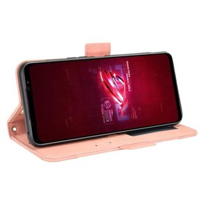 Funda de cuero con tapa tipo billetera y ranuras para múltiples tarjetas, diseño de rayas, para ASUS <span class=keywords><strong>ROG</strong></span> <span class=keywords><strong>Phone</strong></span> <span class=keywords><strong>6</strong></span>/ <span class=keywords><strong>Phone</strong></span> <span class=keywords><strong>6</strong></span> Pro. - Product Image 5