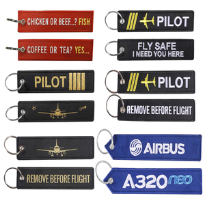 Biểu Tượng Tùy Chỉnh Chuyến Bay <span class=keywords><strong>Tag</strong></span> Hàng Không Keychain <span class=keywords><strong>Key</strong></span> Fob Bán Buôn Loại Bỏ Trước Khi Chuyến Bay Dệt Và Thêu Logo - Product Image 5