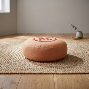 Coussins de méditation en bambou Zafu Remplissage de coque de sarrasin rond avec broderie à motif de points Utilisation unique pour la maison et l'hôtel - Product Image 2