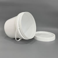 5 litres seau en plastique Portable résistant aux chutes tambour de qualité alimentaire épaissi avec couvercle peinture forme de cylindre de stockage chimique