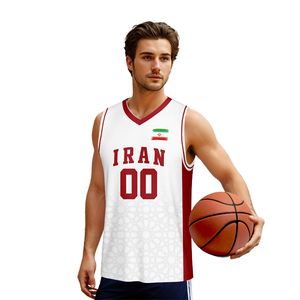 <span class=keywords><strong>Camiseta</strong></span> Deportiva <span class=keywords><strong>de</strong></span> <span class=keywords><strong>Baloncesto</strong></span> Unisex <span class=keywords><strong>de</strong></span> Talla Grande, 100% Poliéster, Blanca, Transpirable, <span class=keywords><strong>de</strong></span> Secado Rápido, Antibacteriana, con Cuello en V, Personalizable con Transferencia <span class=keywords><strong>de</strong></span> Calor, Estilo Iraní - Product Image 6