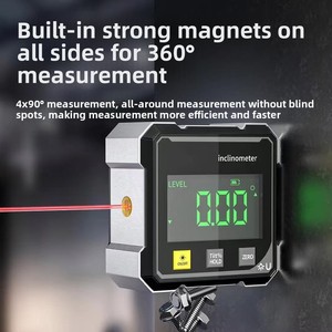 Niveau numérique en aluminium <span class=keywords><strong>vert</strong></span> de haute précision pour mesurer les angles horizontaux, les angles d'inclinaison, les pentes, <span class=keywords><strong>laser</strong></span> électronique - Product Image 3