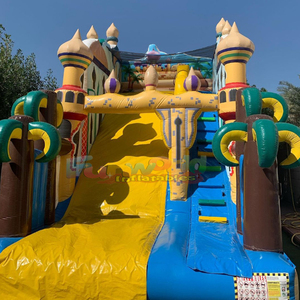 Outdoor kids bouncy jumpers bounce <b>house</b> commercial toboggan gonflable <b>inflatable</b> aladdin slide for party - Product Image 2