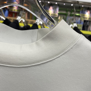 <span class=keywords><strong>Camiseta</strong></span> de Manga Corta para Hombre, 100% Algodón, Peso Pesado, Estilo Urbano, Informal, Diseño con Letras Tejidas, Tela de 240 Gramos, Serigrafía, Teñido Liso - Product Image 3