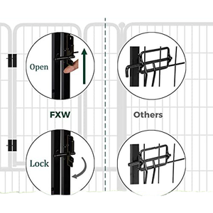 คอกสุนัขสวนแบบแยกส่วนกรงสุนัขขนาดใหญ่ทนทานพร้อมหลังคาสำหรับสุนัขใหญ่ - Product Image 4
