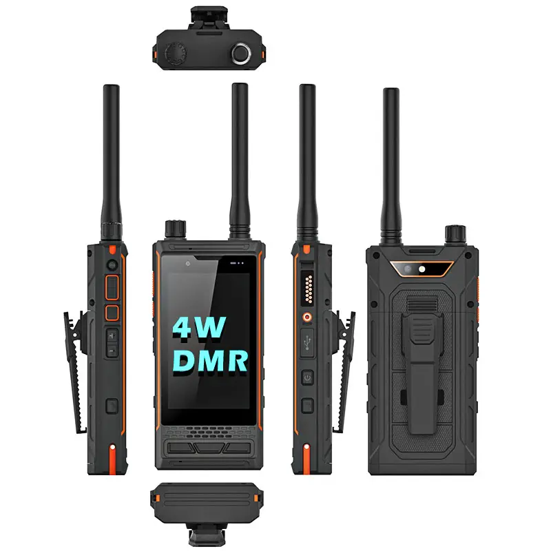 En ucuz fabrika HIDON walkie-talkie telefon 4 inç android el bilgisayarları DMR walkie-talkie NFC SOS PTT el terminalleri 4W DMR telefon