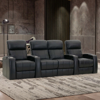 Luxe Home Cinéma Chaise Inclinable Électrique Style Moderne Siège En Cuir Véritable Théâtre Canapé Inclinable