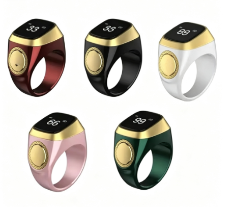 2024 Top saleNewest Muslim metal finger tasbih counter tassbeeh Tally Counter smart zikr ring