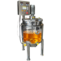 Cuve de Fermentation à Chauffage Vapeur par Serpentin, Marmite de Réaction, Cuve de Mélange de Liquides de 100L