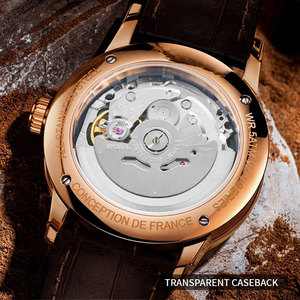 Montre mécanique automatique NH38 pour homme, lunette sertie de diamants, chiffres romains, cadran bleu, design squelette, montre-bracelet haut de gamme SM1185 - Product Image 3