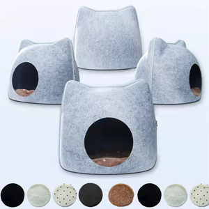 Casa de gatos plegable para interior, cueva para mascotas, cálida, con <span class=keywords><strong>doble</strong></span> capa, a buen <span class=keywords><strong>precio</strong></span> - Product Image 3