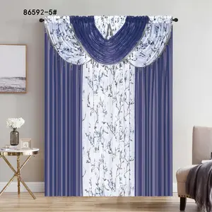 New Wholesale Custom Classic Floral Country Design Window Curtain For Living Room