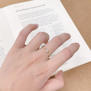 Anillo de Moda Minimalista de Oro Amarillo de 18K con Diamante Creado en Laboratorio para Mujer, Joyería China, Anillo Grueso - Product Image 5