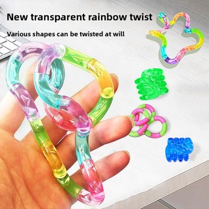 Jouet anti-stress transparent arc-en-ciel, jouet pour les doigts pour enfants, adolescents et adultes - Product Image 2