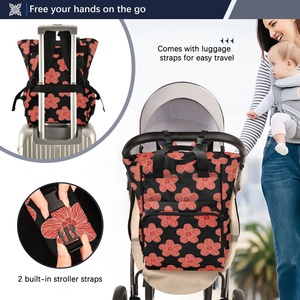 Baby Essentials Hawaiian Hau Flower Diaper Bag <b>Backpack</b> <b>Large</b> Capacity Custom Travel <b>Backpack</b> Mummy Maternity Diaper Tote - Product Image 5