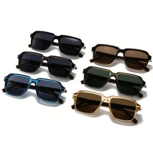 Gafas de Sol de Piloto Cuadradas Vintage de Moda 2025 con Logotipo Personalizado para Mujer, Lentes TAC Polarizadas con Protección UV400 de 1.1 mm de Grosor para Hombre - Product Image 2