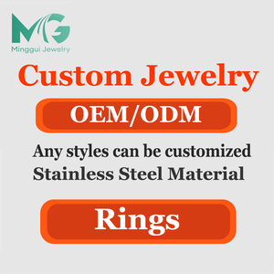 OEM &amp; ODM Custom Stainless Steel <strong>Ring</strong> Factory Wholesale Adjustable Opening <strong>Resizable</strong> with Natural Stone for Wedding Party Gift - Product Image 3