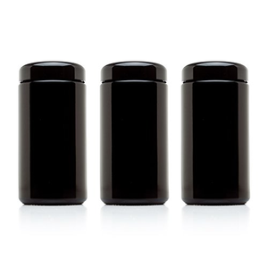 Vente en gros d'usine - Pot en verre UV violet foncé hermétique de 5 ml, 100 ml, 150 ml, 250 ml - Protection UV - Pot en verre noir - Couvercle hermétique - Product Image 1
