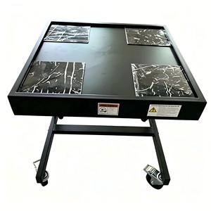 Black Metal <b>BBQ</b> Cart Rolling Grill <b>Table</b> Utility Trolley <b>BBQ</b> Accessories for Outdoor Cooking - Product Image 3