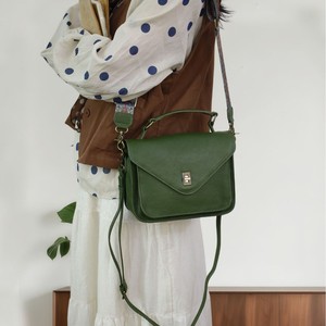 Bolso Bandolera de Cuero para Mujer, Verde, Horizontal, con Cierre de Hebilla, Resistente, para Uso Diario - Product Image 3