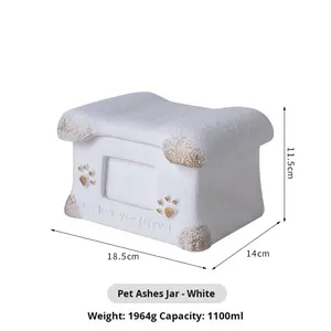 子犬猫犬子猫葬儀用の壷天使火葬棺箱ペットの壷記念 - Product Image 6
