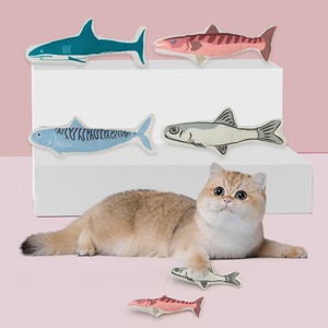 Juguetes para gatos con forma de pez de lona caliente, juguetes para masticar para aliviar el aburrimiento, hierba gatera, juguetes interactivos para gatos resistentes al desgaste, suministros para mascotas - Product Image 1