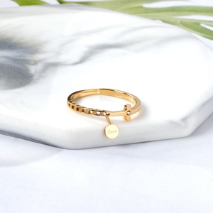 Gold Plated Cubic Zircon Custom Trendy Ring for Women 2021 New Arrived <b>Couple</b> Metal Rings - Product Image 3