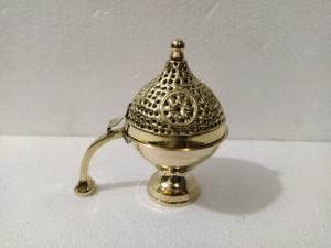 Brûleur d'encens à bobine en laiton antique pour diffuseur d'aromathérapie Bakhoor Lobaan Daan porte-encens élégant - Product Image 2