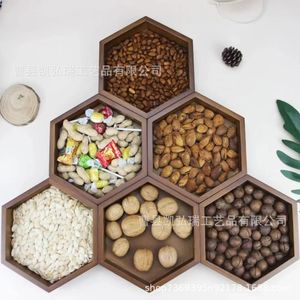 Cross-border creative wooden storage <b>rack</b>, household solid wood dried fruit <b>plate</b>, snack <b>plate</b>, New Year fruit and snack - Product Image 1