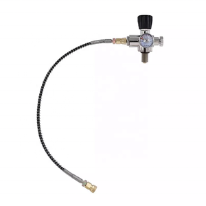 TUXING alta calidad precio al por mayor M18 * 1,5 7/8-14UNF compresor de aire 6000Psi calibre Válvula de encendido/apagado 24 pulgadas manguera para tanque de buceo - Product Image 6